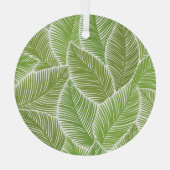 Abstracte groene bloemige, naadloze achtergrond. glas ornament (Achterkant)