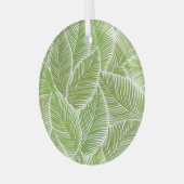 Abstracte groene bloemige, naadloze achtergrond. glas ornament (Voorkant links)