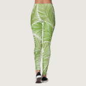 Abstracte groene bloemige, naadloze achtergrond. leggings (Achterkant)