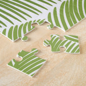 Abstracte groene bloemige, naadloze achtergrond. legpuzzel (Zijkant)