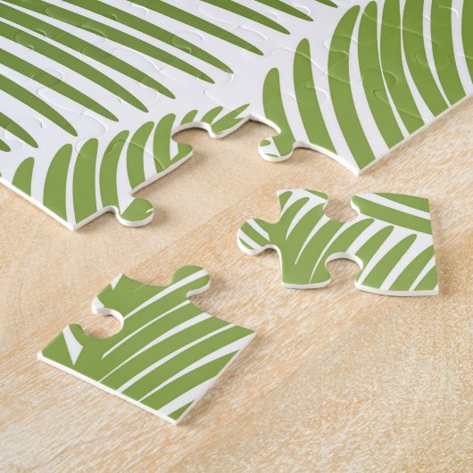 Abstracte groene bloemige, naadloze achtergrond. legpuzzel (Zijkant)