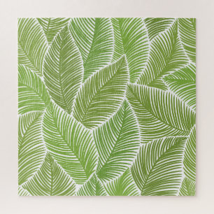 Abstracte groene bloemige, naadloze achtergrond. legpuzzel