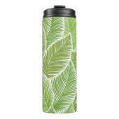 Abstracte groene bloemige, naadloze achtergrond. thermosbeker (Voorkant)