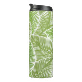 Abstracte groene bloemige, naadloze achtergrond. thermosbeker (Geroteerd rechts)