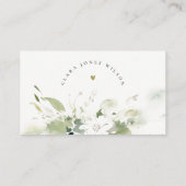 Abstracte groene bloemschikking douche Baby Shower Informatiekaartje (Achterkant)