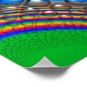 Abstracte groene bollen kogelwand Poster (Hoek)