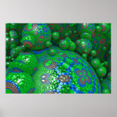 Abstracte groene bollen kogelwand Poster (Voorkant)