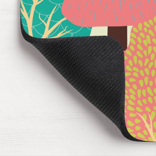 Abstracte  groene bomen muismat (Hoek)