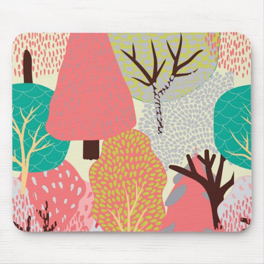 Abstracte groene bomen muismat (Voorkant)