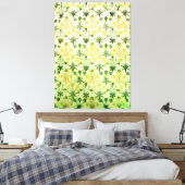 Abstracte groene botanische tuin Canvas Afdruk (Insitu (Slaapkamer))