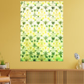 Abstracte groene botanische tuin Canvas Afdruk (Insitu (Woonkamer))