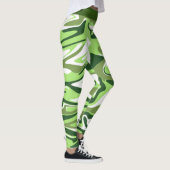 Abstracte Groene Camouflage Marble St. Patrick's D Leggings (Rechts)