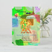 Abstracte groene dag Gemini (21 mei - 20 juni) Kaart (Staand voorkant)