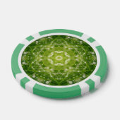 Abstracte groene decoratieve afdruk poker chips (Enkel)