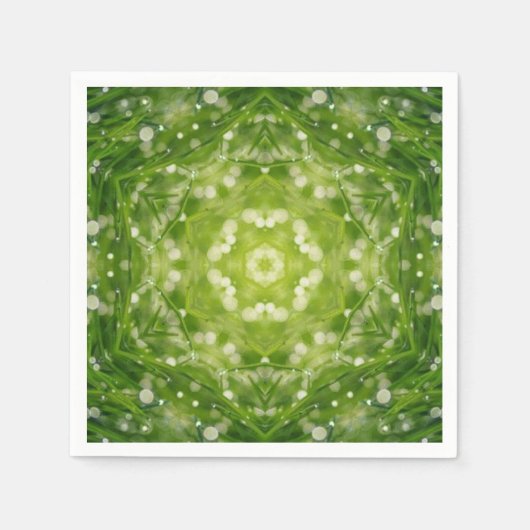 Abstracte groene decoratieve afdruk servet (Voorkant)