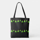 Abstracte groene driehoeken op zwart tote bag (Achterkant)