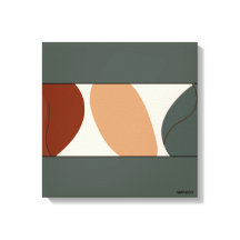 Abstracte, groene eenvoudige muurkunst