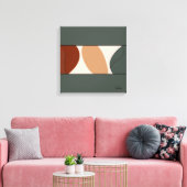Abstracte, groene eenvoudige muurkunst canvas afdruk (Insitu (Woonkamer))