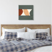 Abstracte, groene eenvoudige muurkunst canvas afdruk (Insitu (Slaapkamer))