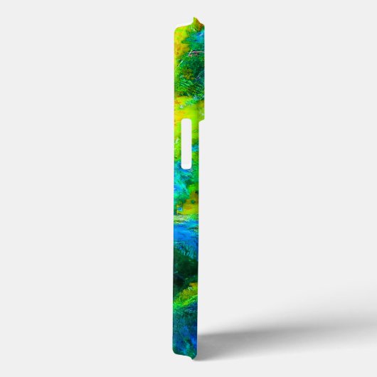 Abstracte Groene en Blauwe Vlamjes Case-Mate iPhone Case (Achterkant / Rechts)