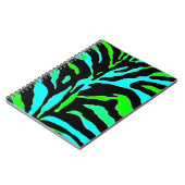 Abstracte groene en blauwe Zebra Afdrukken 2 Notitieboek (Linkerzijde)
