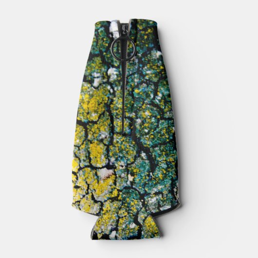 Abstracte groene en gele boom flesjeskoeler (Achterkant)