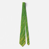 Abstracte groene en gele diagonale strepen stropdas (Voorkant)