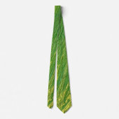 Abstracte groene en gele diagonale strepen stropdas (Achterkant)