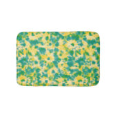 Abstracte Groene en Gele Waterverf Tie Dye Badmat (Voorkant)