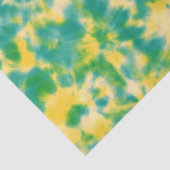 Abstracte Groene en Gele Waterverf Tie Dye Tissuepapier (Detail)