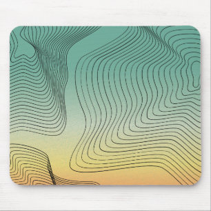 Abstracte Groene en Oranje Gradient Muismat