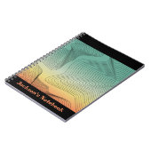 Abstracte groene en Oranje Gradient Spiral Notitie Notitieboek (Linkerzijde)