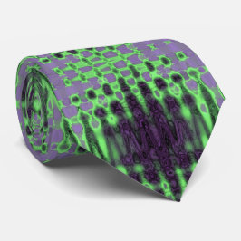 Abstracte groene en Paarse Wavy atoomwolken Stropdas