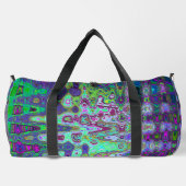 Abstracte Groene en Paarse Wavy Mozaïek Retro Plunjezak (Achterkant)