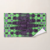 Abstracte groene en Paarse Wavy Tie Dye Clouds Bad Handdoek (Handdoek)