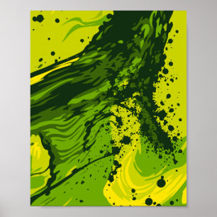 Abstracte groene energiesplash poster