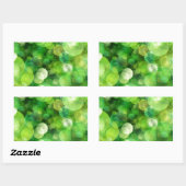Abstracte groene gekleurde vlekken rechthoekige sticker (Vel)