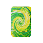 Abstracte groene gele spiraal kunst badmat (Voorkant Verticaal)