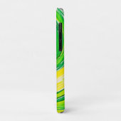 Abstracte groene gele spiraal kunst Case-Mate iPhone case (Achterkant/links)