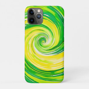 Abstracte groene gele spiraal kunst Case-Mate iPhone case