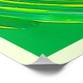 Abstracte groene gele spiraal kunst poster (Hoek)