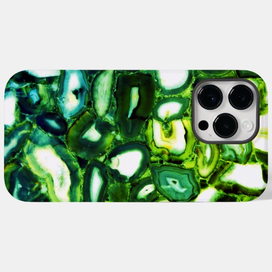 Abstracte groene geode, groene gemstone Case-Mate iPhone case (Achterkant (horizontaal))