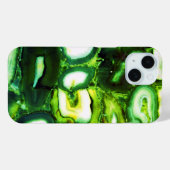 Abstracte groene geode, groene gemstone Case-Mate iPhone case (Achterkant (horizontaal))