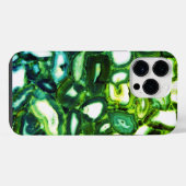 Abstracte groene geode, groene gemstone iPhone hoesje (Achterkant horizontaal)