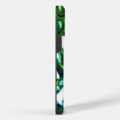 Abstracte groene geode, groene gemstone iPhone hoesje (Rechterkant)