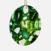 Abstracte groene geode, groene gemstone keramisch ornament (Rechts)