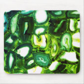Abstracte groene geode, groene gemstone muismat (Voorkant)