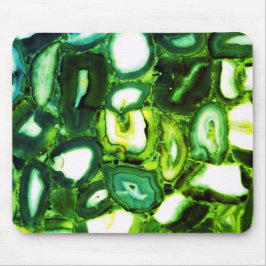 Abstracte groene geode, groene gemstone muismat