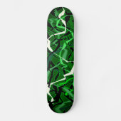 Abstracte groene golf persoonlijk skateboard (Voorkant)