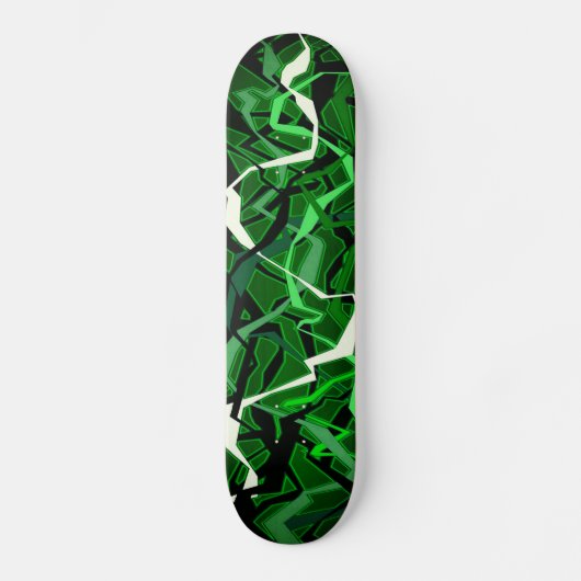 Abstracte groene golf persoonlijk skateboard (Voorkant)